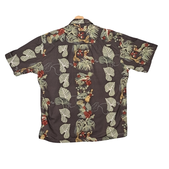 Kahala Men's XL Tropical Print Short Sleeve Button Up Shirt - Picture 2 of 6